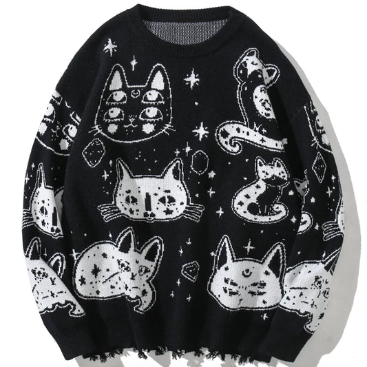 Magical Cat Unisex Knitted Sweater