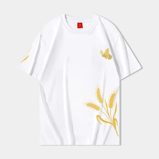 Embroidered Gaia T-shirt, Japan Street Style (Unisex)