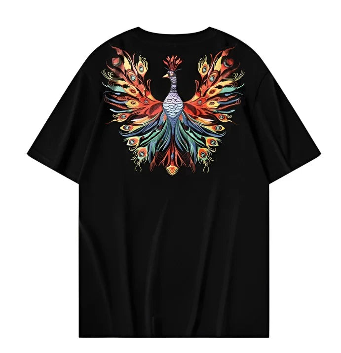 Peacock Embroidery T-Shirt