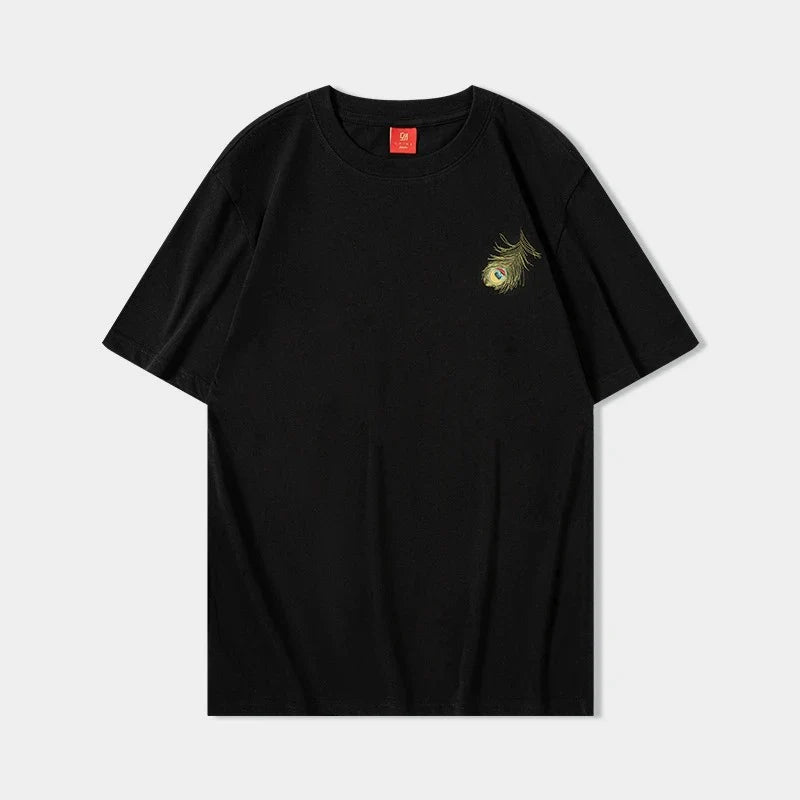 Peacock Embroidery T-Shirt