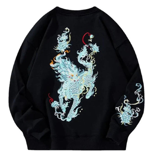 Embroidered Mythical Dragon Sweater - Unisex