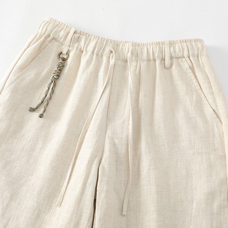 Casual Summer Linen Long Shorts - Men