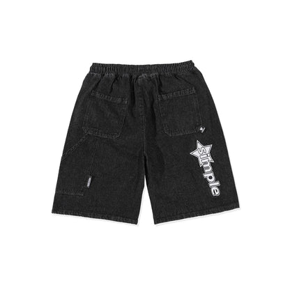 01 Champs Denim Embroidered Shorts