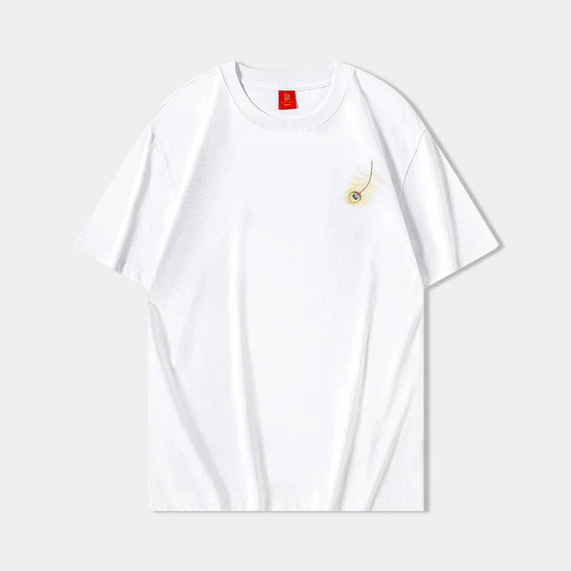 Peacock Embroidery T-Shirt