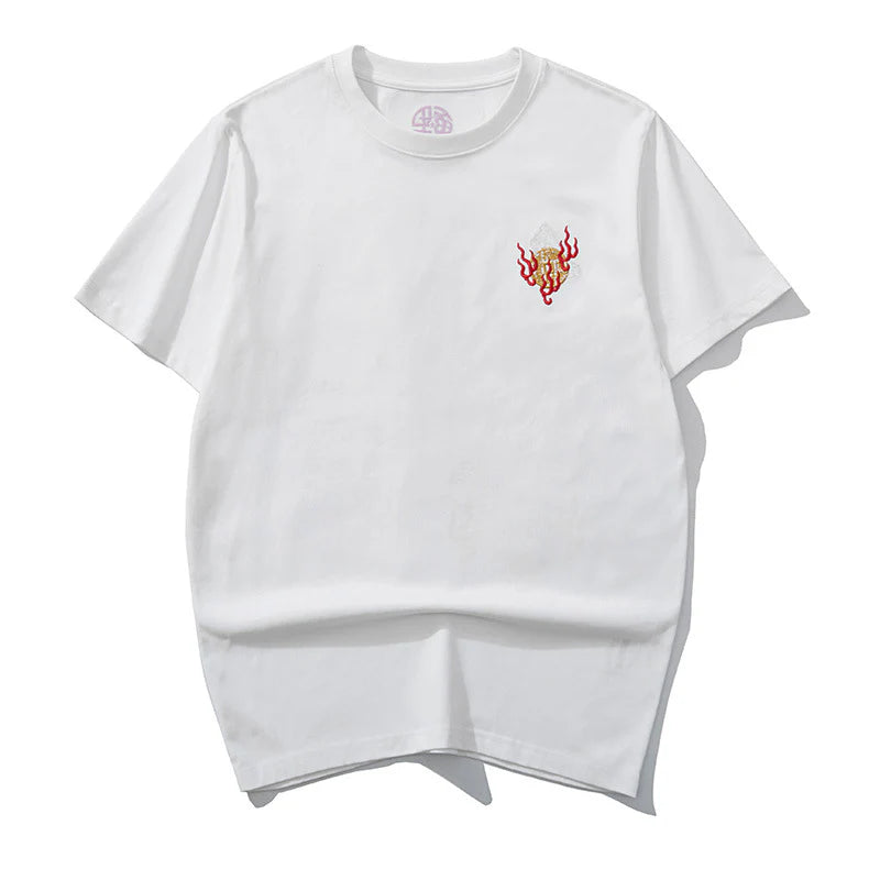 Dark Dragon Embroidery T-Shirt