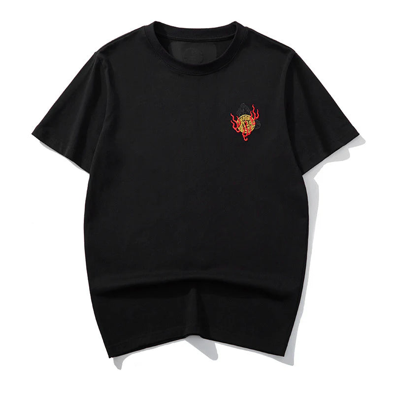 Dark Dragon Embroidery T-Shirt