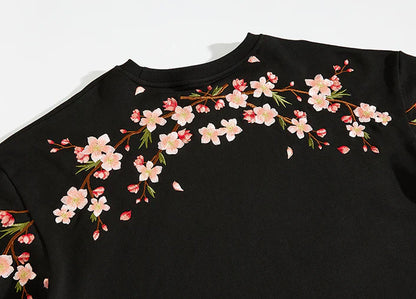 Embroidered Sakura Sweater, Japan Street Style (Unisex)