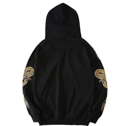 Golden Dragon Embroidery Unisex Hoodie