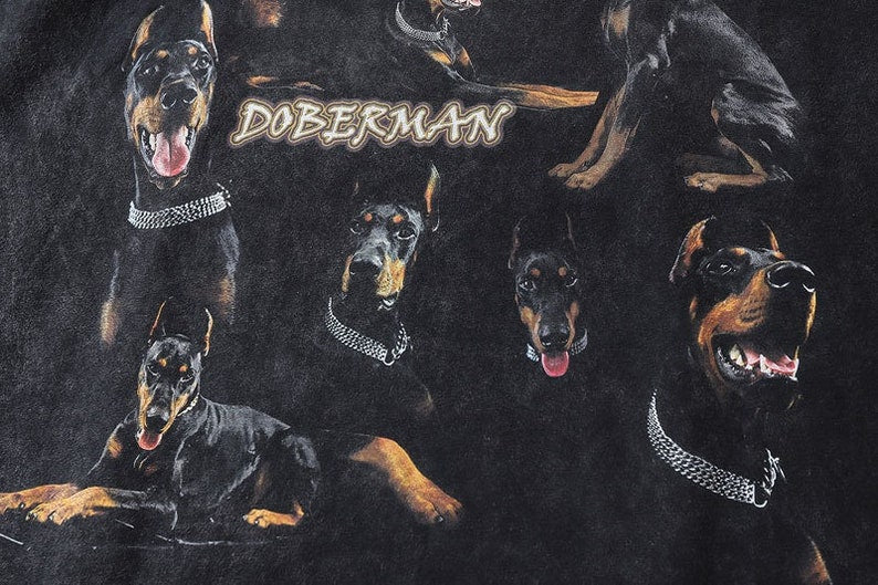 Doberman Washed T shirt Oversize Cotton