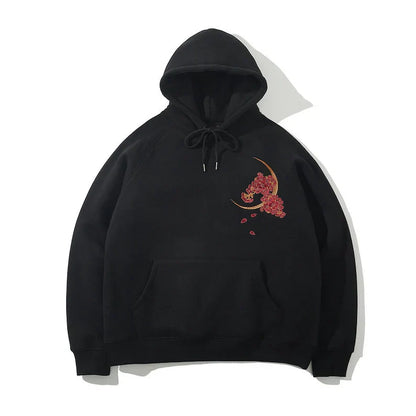 Sakura Dragon Embroidered Hoodie