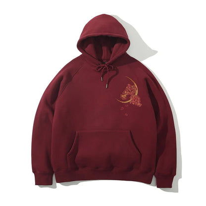 Sakura Dragon Embroidered Hoodie