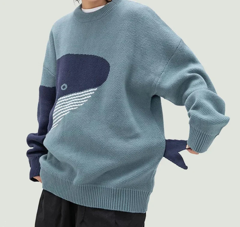 Whale Knitted Sweater - Unisex