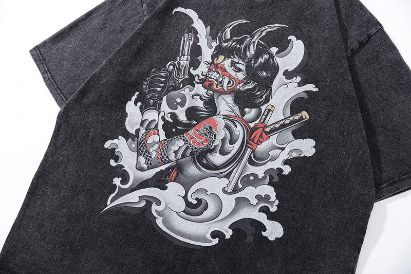 Samurai T-shirt Streetwear Japanese