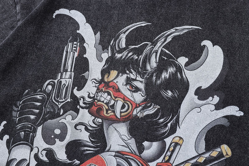 Samurai T-shirt Streetwear Japanese