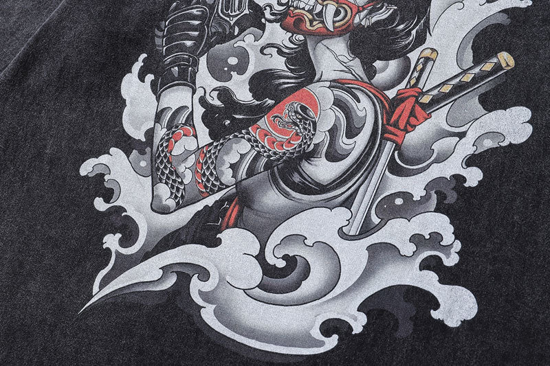 Samurai T-shirt Streetwear Japanese