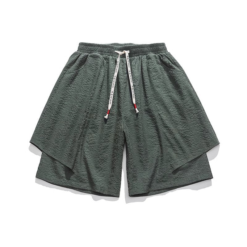 Japanese Retro Spliced Shorts