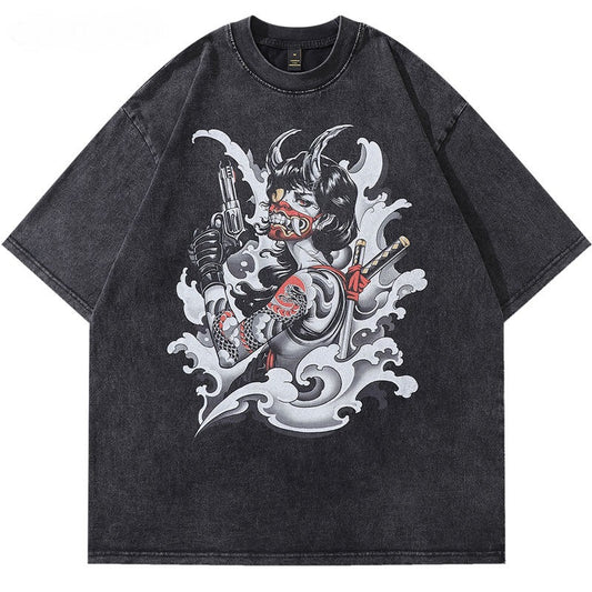 Samurai T-shirt Streetwear Japanese